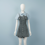Summer Dress Matching Set Fashion Short Top and Denim Strap - Vusy Kawaii Shop