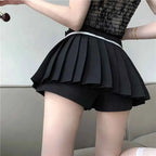 Pleated Mini Skirts Women JK Slim Simple Pure Streetwear