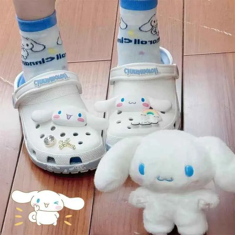 Sanrios Hello Kittys Slippers Cartoon Cinnamoroll Sandals Anime Eva Home Beach Shoes Summer Slippers Anti-Slip Adult Kids Gift
