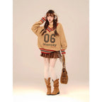 American Slouchy Off Shoulder Sweater Autumn and Winter - Vusy Kawaii Shop