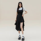 Summer Preppy Style 2-Piece Set Short Shirt with Tie - Vusy Kawaii Shop