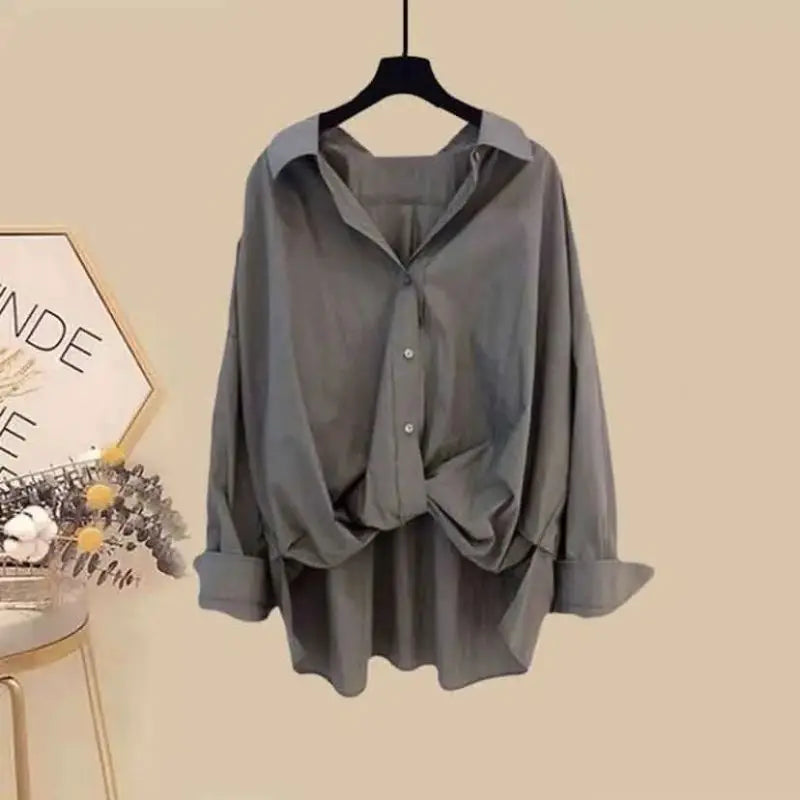 Spring Summer in Matching Set Casual Long-Sleeve Shirt - Vusy Kawaii Shop