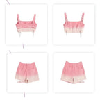 Sweet Fashion Suit Summer Gradient Pink-Harajuku Punk - Vusy Kawaii Shop