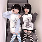 Japanese Woman Clothing with Removable Sleeve T-Shirts Short - Vusy Kawaii Shop