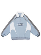 Blue and Grey Splicing Academy Style Hoodie Set Tracksuit - Vusy Kawaii Shop