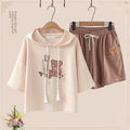 Ensemble Sportif d'été à Manches Courtes T-shirt Ours Mignon Japonais