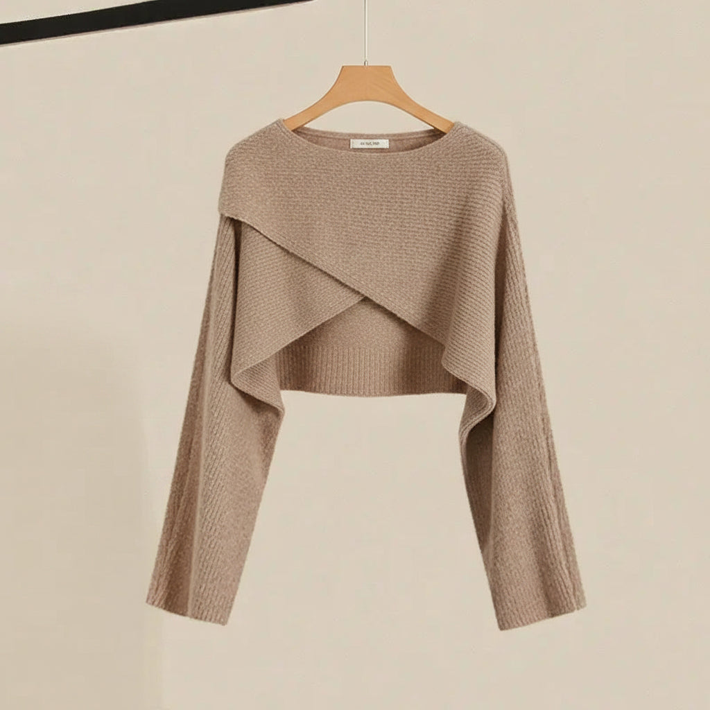Chic Knitted Sweater Denim Strap Dress Cozy Korean Style - Vusy Kawaii Shop