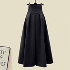 Spring Autumn Elegant Denim Splicing Fake Two Piece Long - Vusy Kawaii Shop