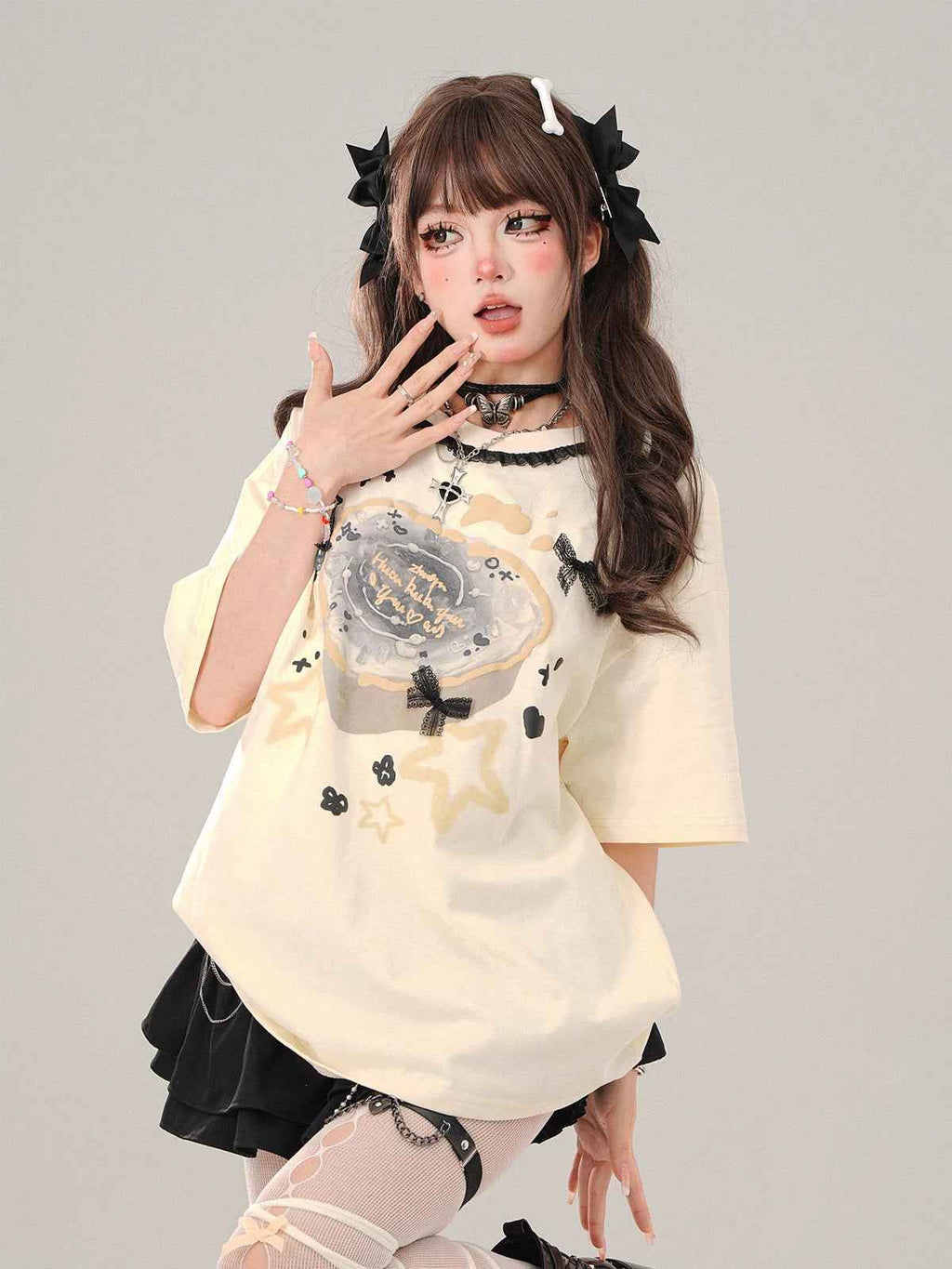 Short Sleeved T-Shirt Women Loose Design Half Sleeved Belly