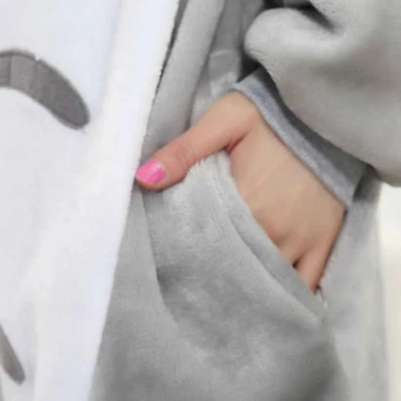 Totoro Onesies Cute Cartoon Animal Onesie Women Men Girls Boys Pajamas Slipper Funny Party Suit Winter Home Overall Costumes