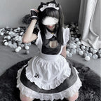 Sexy Black Cat Girl Maid Dress Cute Lolita Dress Kawayi Cat Maid Cosplay Costumes Women Fancy Dress Party Stage Maid Outfits