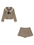 Women Two-Piece College Style Short Suit Jacket - Vusy Kawaii Shop