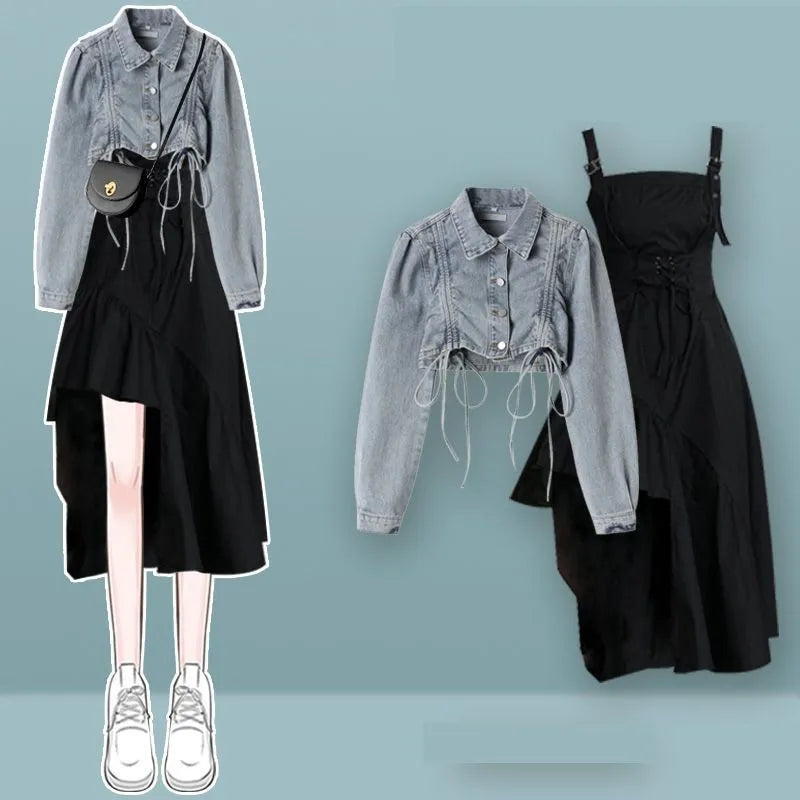 Spring-Summer Fashion Dress Matching Set Korean Elegant - Vusy Kawaii Shop