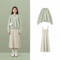 Women Spring and Autumn Fashion Knitted Sweater and Sling