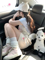 Harajuku Sweet Star Strap Shorts Summer New Jumpsuit