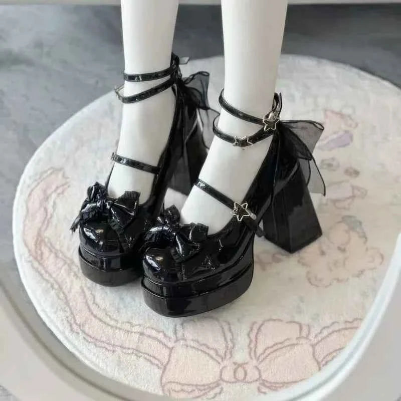 Night Club Platform Women Lolita Pumps Fashion Shallow High Heel Shoes 2025 Spring Autumn Ladies Outdoor Stripper Shoes