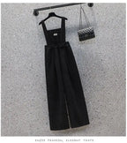 Retro Plaid Shirt Overall Pants 2-Piece Set - Vusy Kawaii Shop