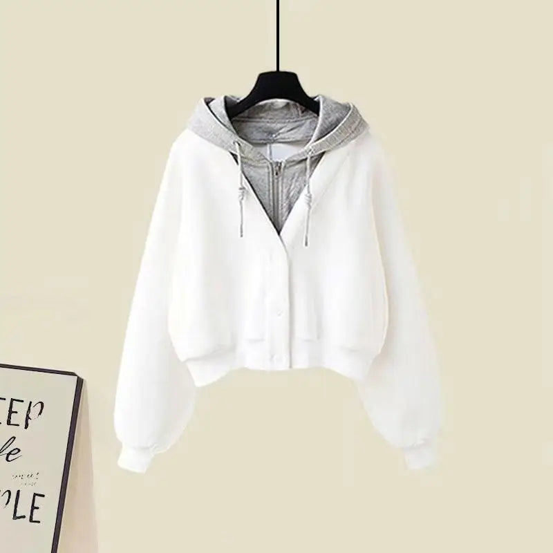 Clothes Spring Autumn Single/Outfits Korean Fashion Hooded - Vusy Kawaii Shop