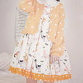 Cardigan en maille style Kawaii Lolita pour femme Col en V doux