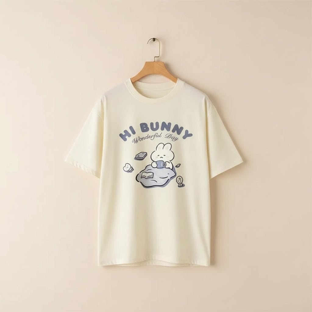 American Retro Oversize Short Sleeved T-Shirt and Japanese - Vusy Kawaii Shop
