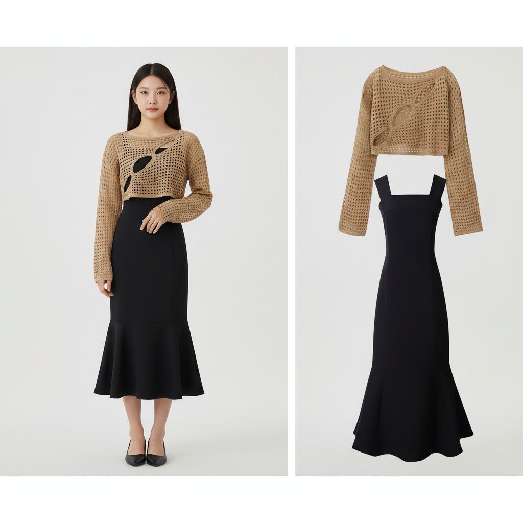 Summer Autumn in Dress Matching Set Korean Elegant Retro - Vusy Kawaii Shop