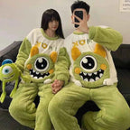 Cartoon Sanrios Cinnamoroll Pajamas Women Men Thickened Coral Velvet Anime Kuromi Autumn Winter Couple Warm Soft Home Clothes