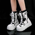 Lolita Thick Sole Boots Punk Motorcycle Thick Sole Mid