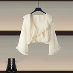 Denim Skirt Elegant Sunscreen Shirt Korean Spring-Summer - Vusy Kawaii Shop