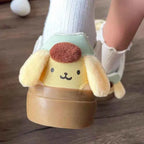 Anime Sanrios Shoes Woman Anti-Slip Sneakers Cartoon Pompom Purins Student Versatile Skate Shoes Girls Kawaii Thick Soled Shoes