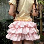 Japanese Pumpkin Puffy Cake Soft Girl Skirts Sweet Cute Jupe