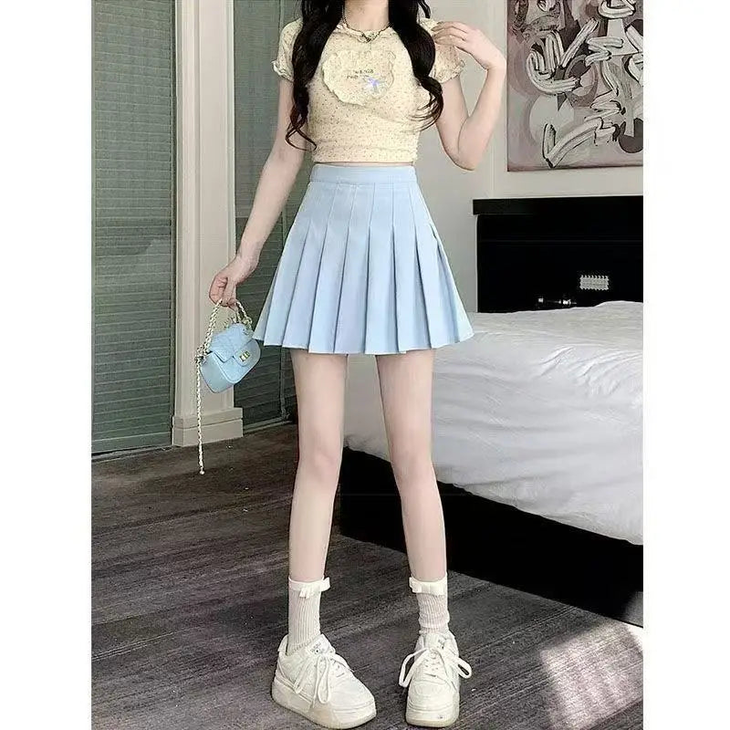 Girl Summer Fashion in Dress Matching Set Lady Korean - Vusy Kawaii Shop