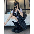 Summer Sweet Bow Slim Fit Short Sleeve JK Shirt Women - Vusy Kawaii Shop