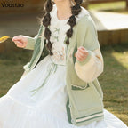 Mori Girl Style Sweet Knitted Cardigan Women Kawaii Cartoon - Vusy Kawaii Shop
