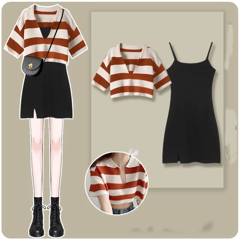 Clothing Summer Single/Outfits Korean Fashion Age Reducing - Vusy Kawaii Shop