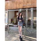 Chic Fashion Women Streetwear Sexy Halter Off Shoulder Crop - Vusy Kawaii Shop