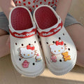 Hello Kitty Women Shoes Cartoon Accessories Hole Slippers