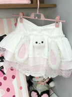 Japanese Sweet Cake Skirts Cute Ear Bunny Simple Sweet Skirt