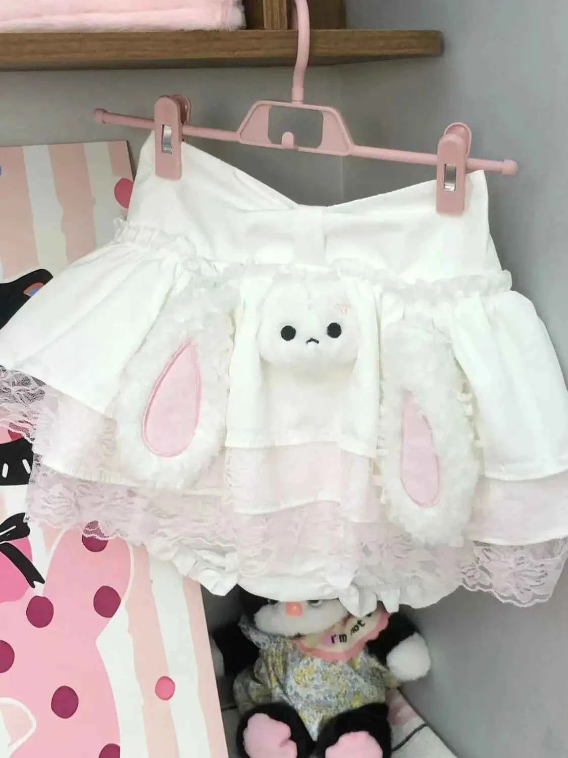 Japanese Sweet Cake Skirts Cute Ear Bunny Simple Sweet Skirt