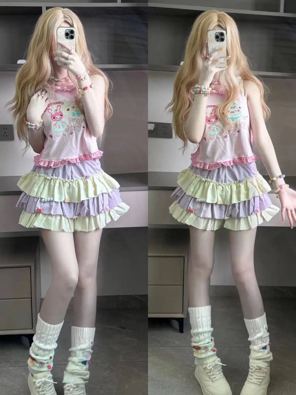 Summer Sweet Daughter Clothing 2 Piece Sets Cute Cartoon - Vusy Kawaii Shop
