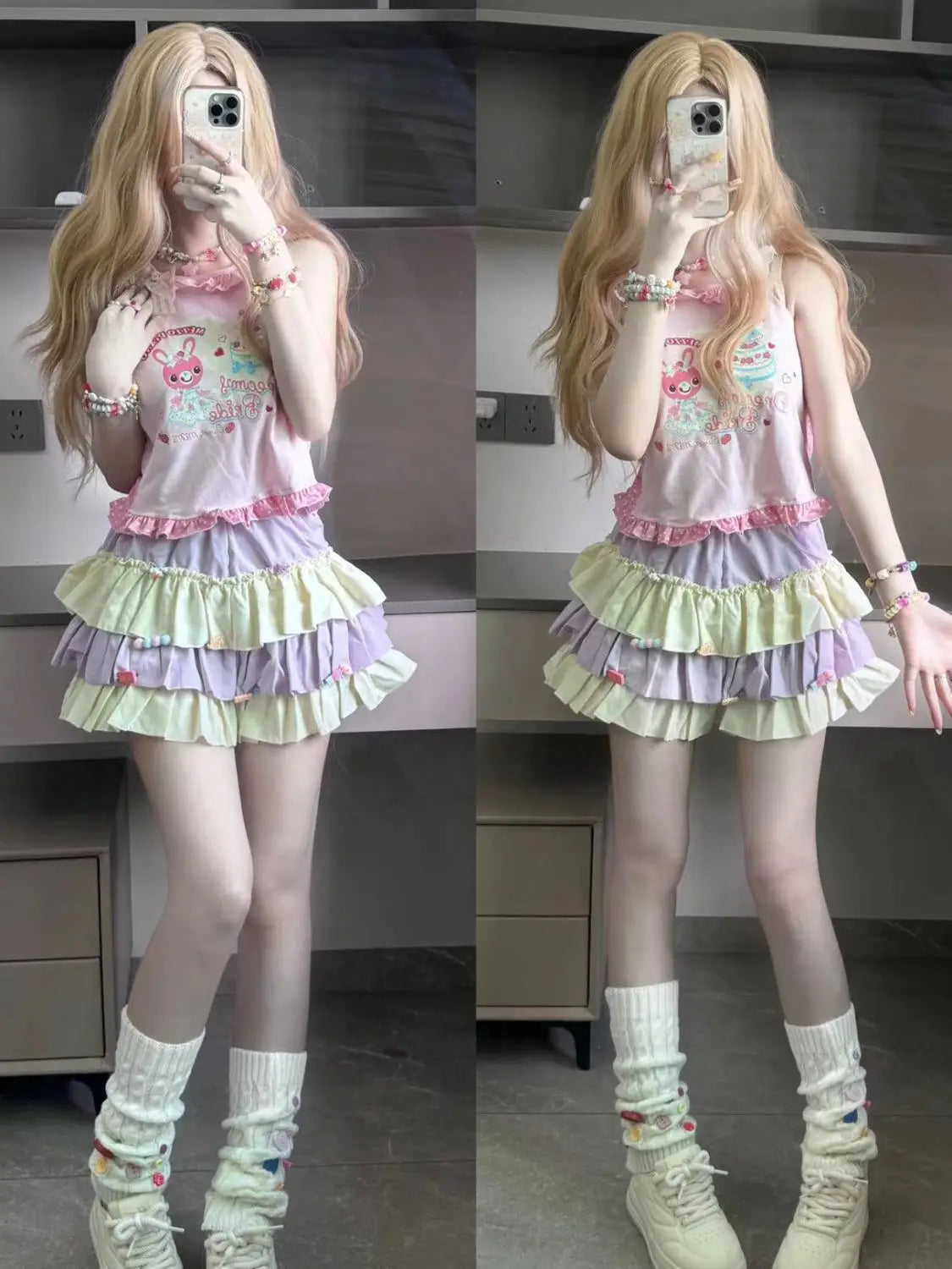 Summer Sweet Daughter Clothing 2 Piece Sets Cute Cartoon - Vusy Kawaii Shop