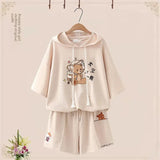 
Apricot Space Bear Top + apricot shorts