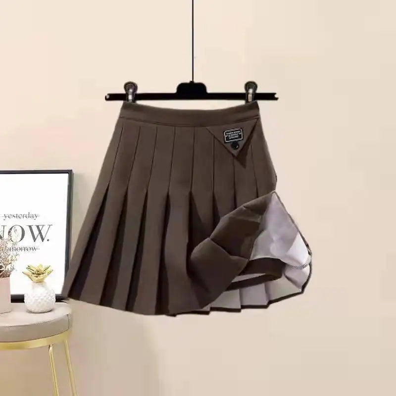 Plush Thickened Long Sleeved Hooded Mini Pleated Skirt - Vusy Kawaii Shop