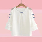 Summer Japanese Style Set Graceful Short Sleeve Blouse - Vusy Kawaii Shop