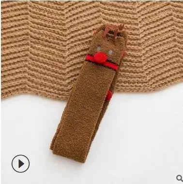 Japanese Mori Girl Animal Modeling Knee Socks Striped Cute Compression Autumn Winter Warm Sock Sleep Cozy Long Thigh High Socks