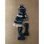 Summer Girl Suits Vintage Lace Patchwork Sleeveless Top - Vusy Kawaii Shop