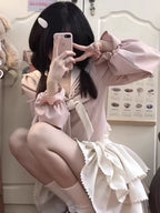 Kawaii Lolita Japanese College Style Suit Long Sleeve Short - Vusy Kawaii Shop