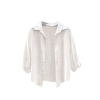 Summer Fashion Tracksuit Elegant White Sunscreen Shirt Vest - Vusy Kawaii Shop