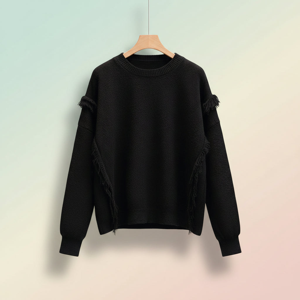 Women Winter Vintage Chic Sweater Plaid Skirts Lady Black - Vusy Kawaii Shop