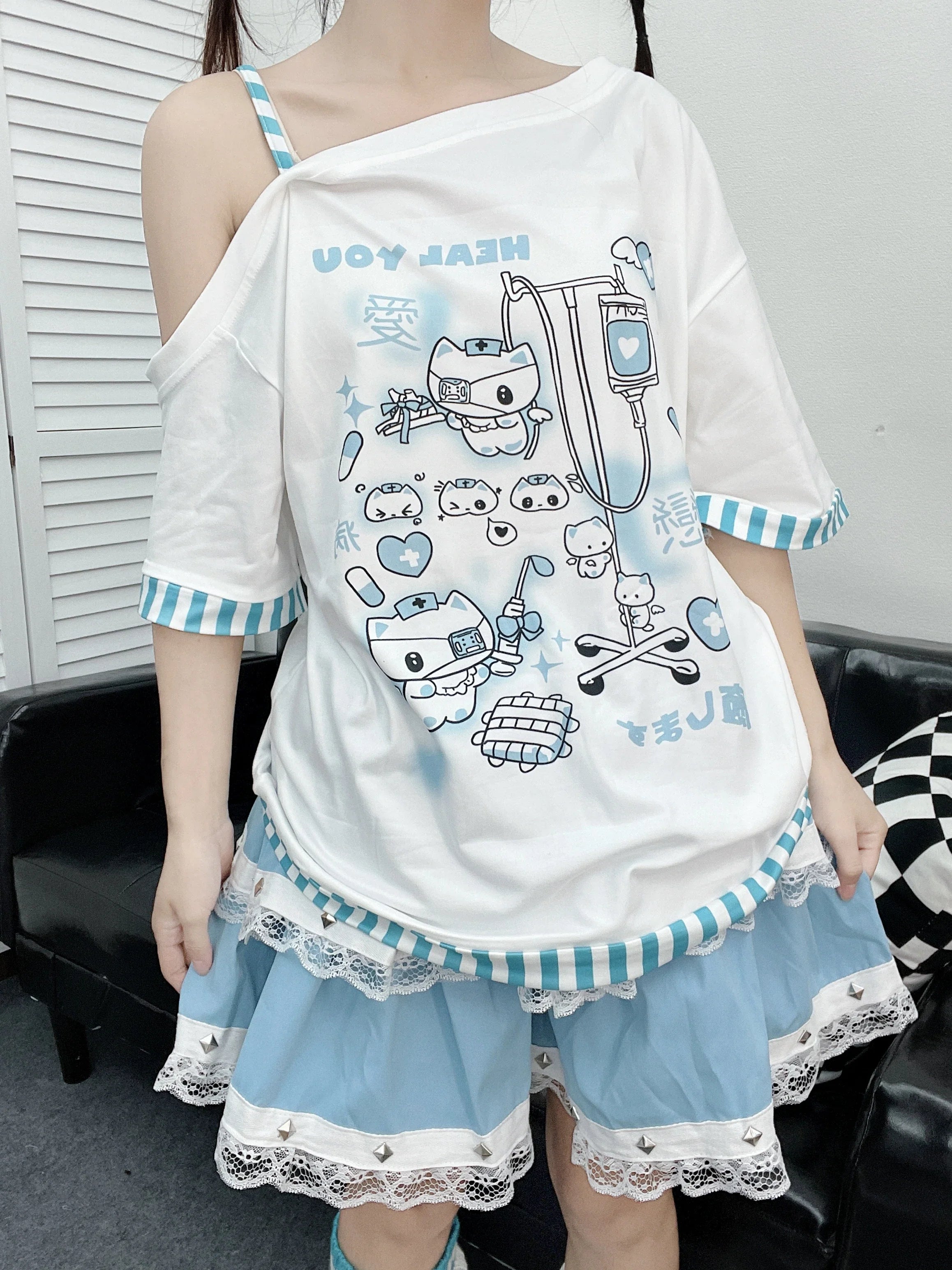 Gothic Woman Clothing Harajuku T-Shirts Japanese Clothing - Vusy Kawaii Shop