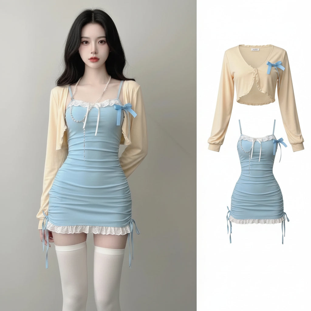Summer Sexy Slim Waist Bodycon Halter Dress and Sweet Long - Vusy Kawaii Shop